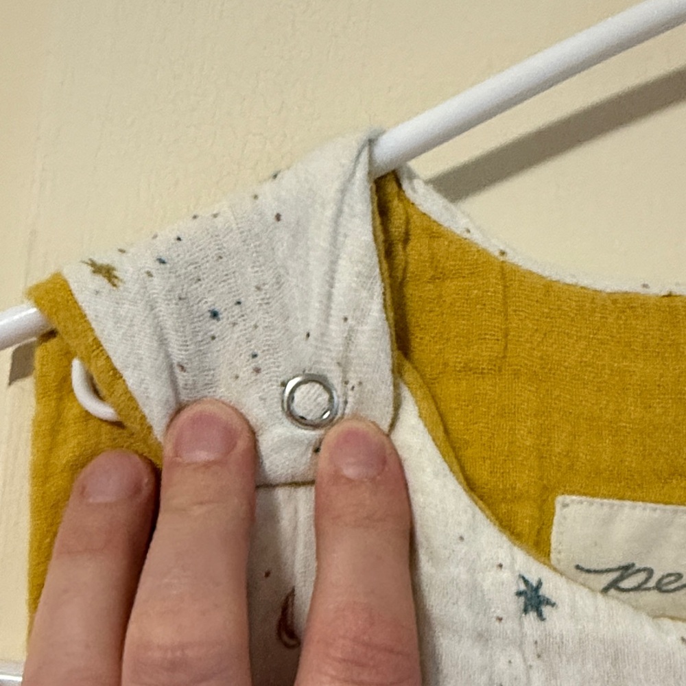 PEHR Brand White and Yellow Baby Sleep Sack 9-18mos - Picture 4 of 6